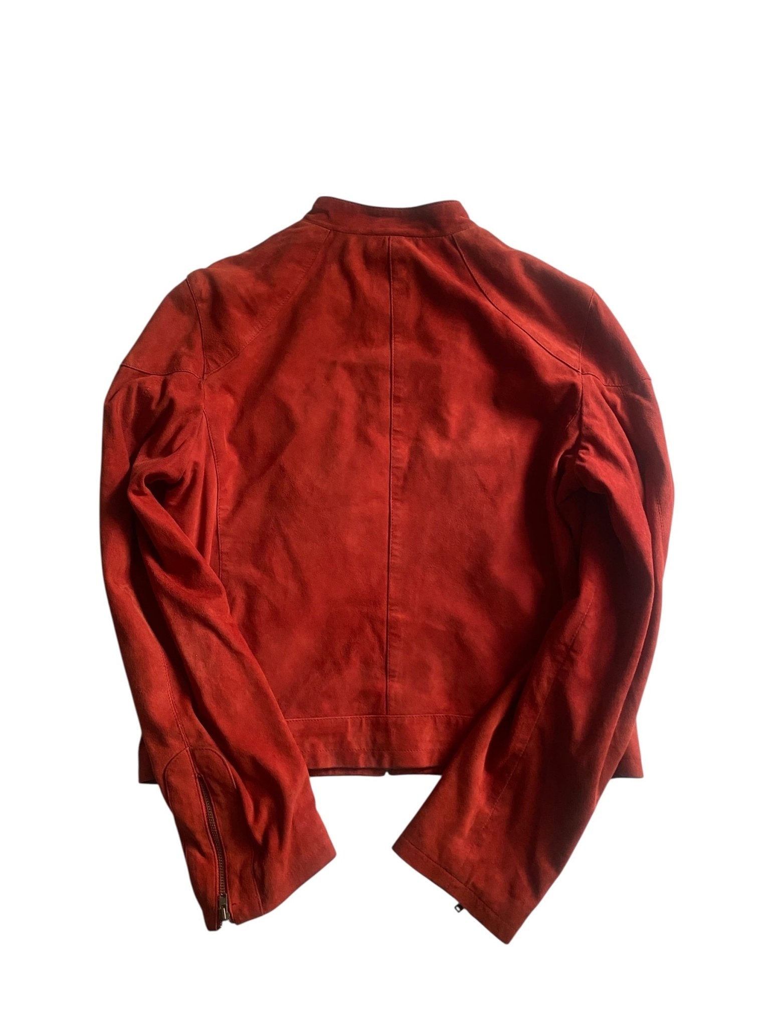 🍒 Y2K Cherry Red Suede Jacket – IT 42 / EU 38 (Women’s M) - anbracaminte