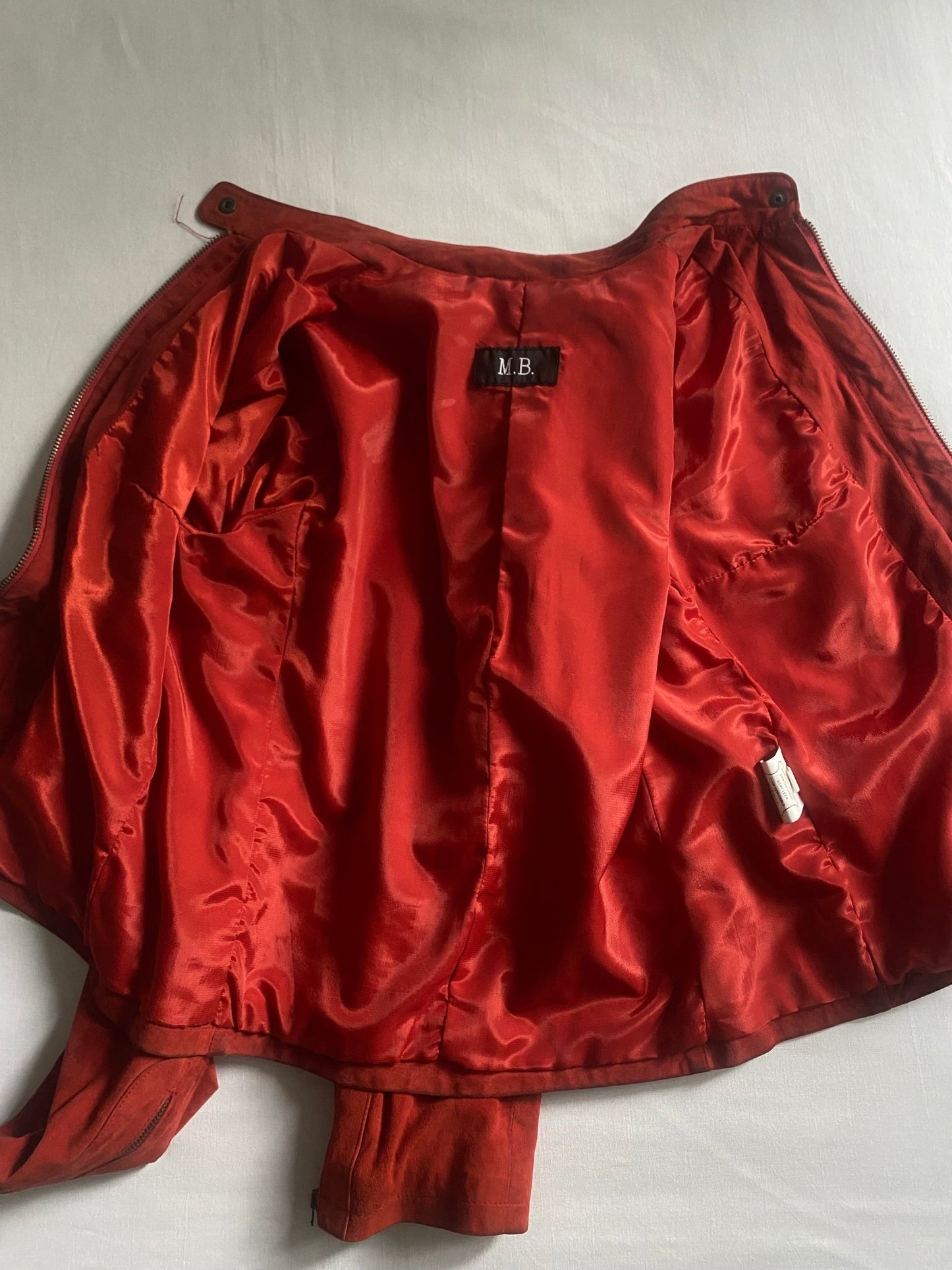 🍒 Y2K Cherry Red Suede Jacket – IT 42 / EU 38 (Women’s M) - anbracaminte
