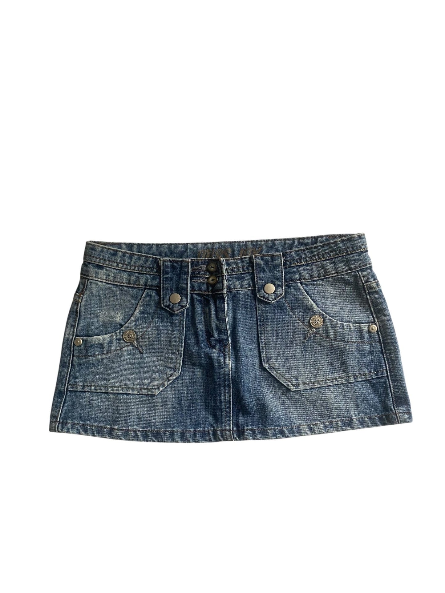Y2K Denim Mini Skirt - anbracaminte