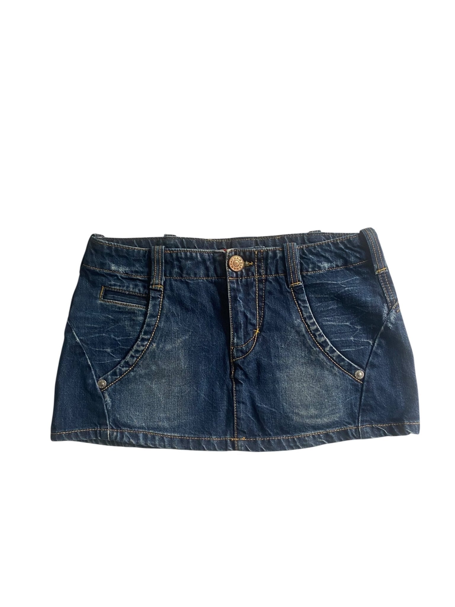 Y2K Denim Mini Skirt - anbracaminte