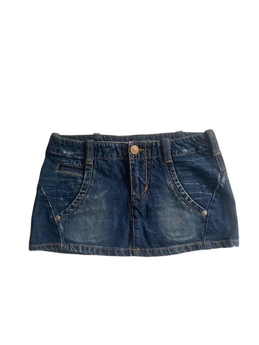 Y2K Denim Mini Skirt - anbracaminte