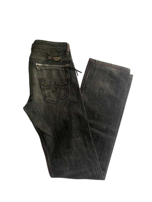 🖤 Y2K Diesel Black Baggy Jeans - anbracaminte
