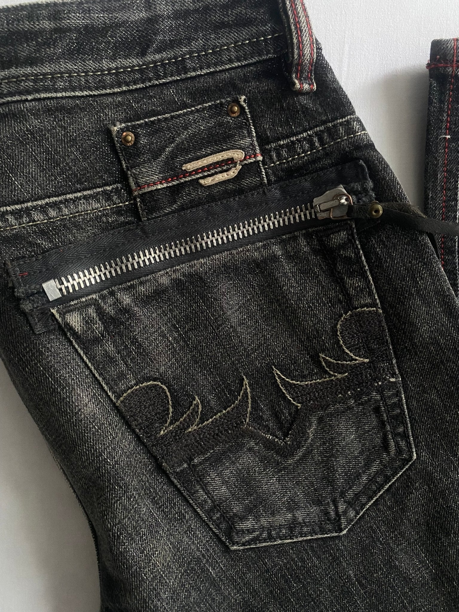 🖤 Y2K Diesel Black Baggy Jeans - anbracaminte