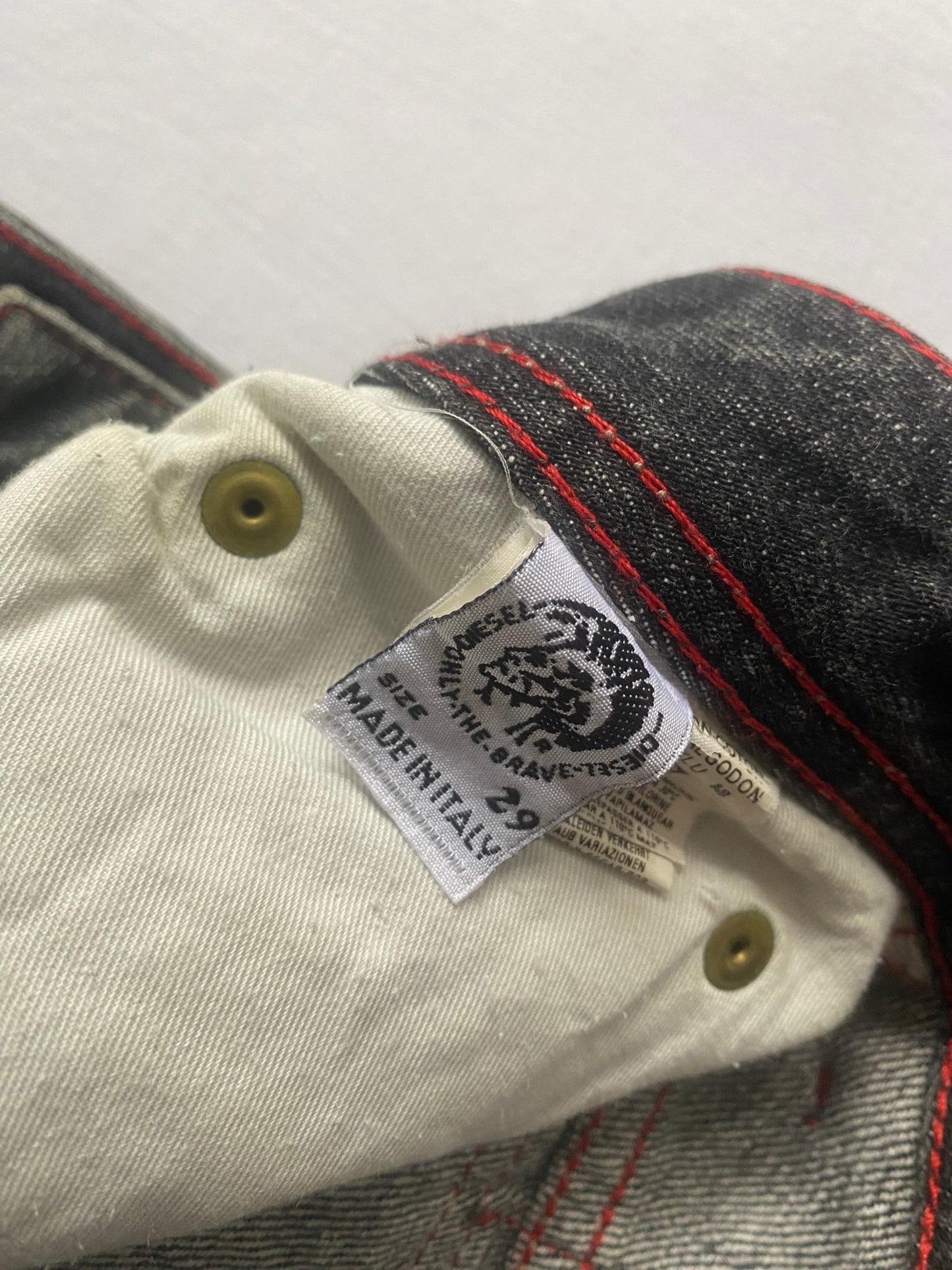 🖤 Y2K Diesel Black Baggy Jeans - anbracaminte