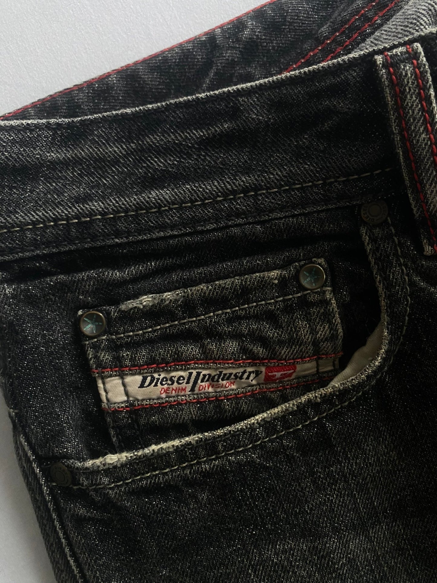🖤 Y2K Diesel Black Baggy Jeans - anbracaminte