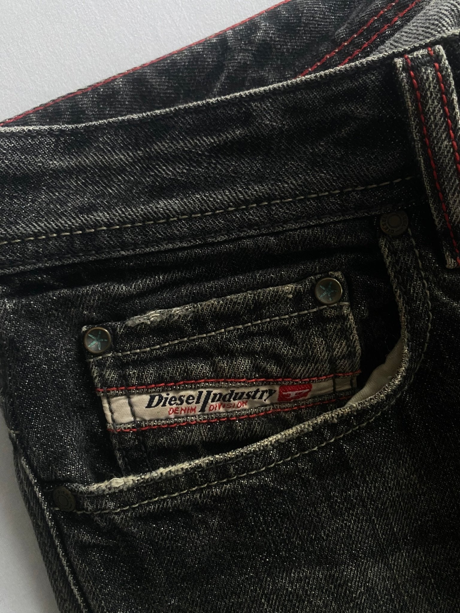 🖤 Y2K Diesel Black Baggy Jeans - anbracaminte