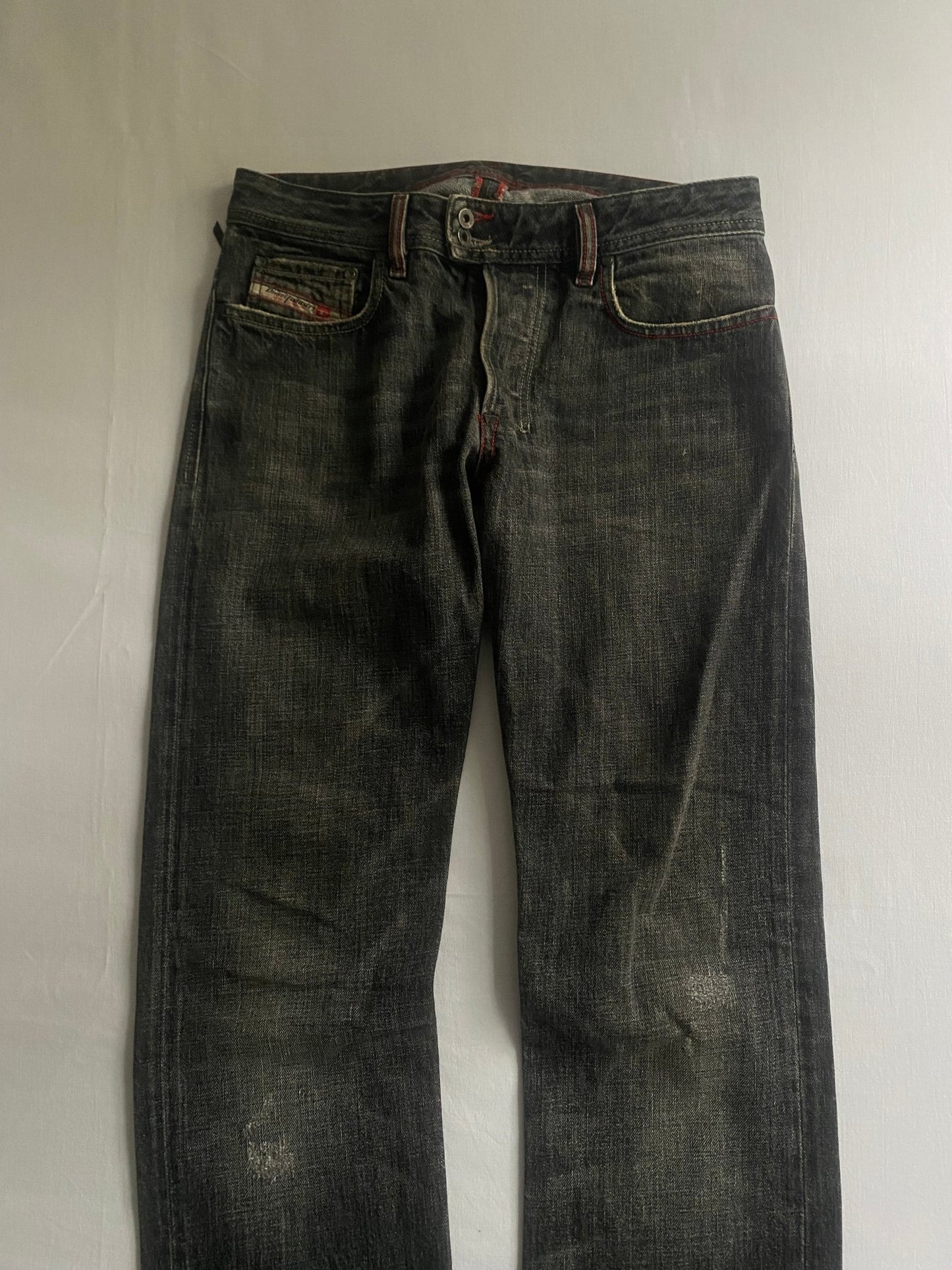 🖤 Y2K Diesel Black Baggy Jeans - anbracaminte