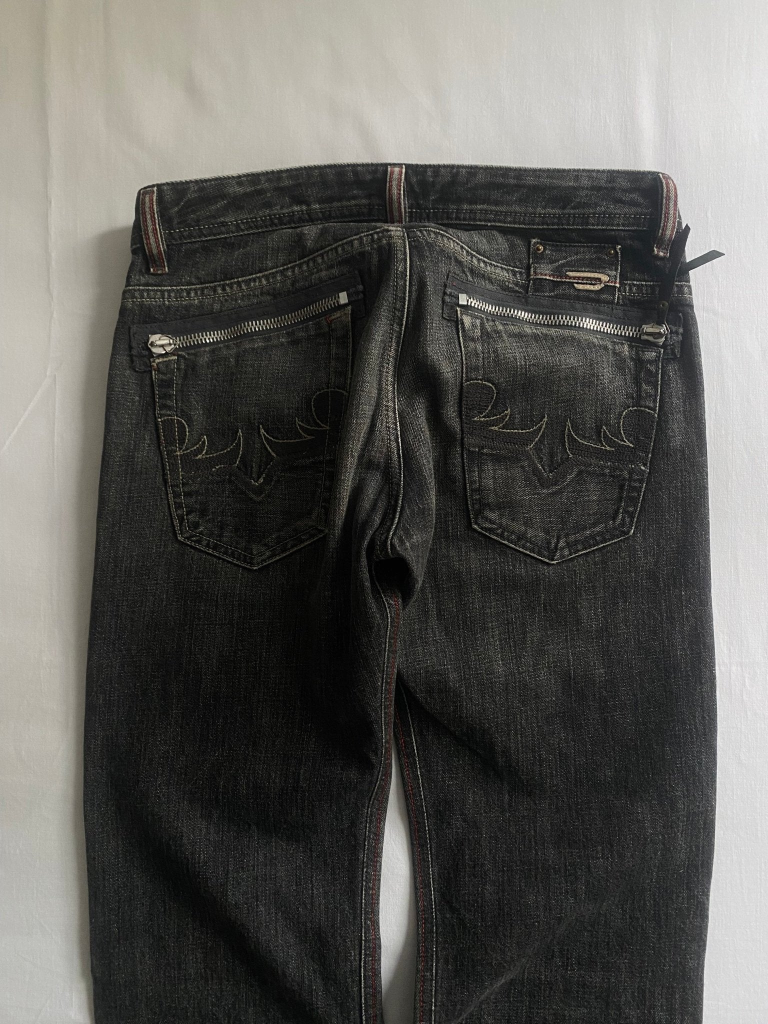 🖤 Y2K Diesel Black Baggy Jeans - anbracaminte