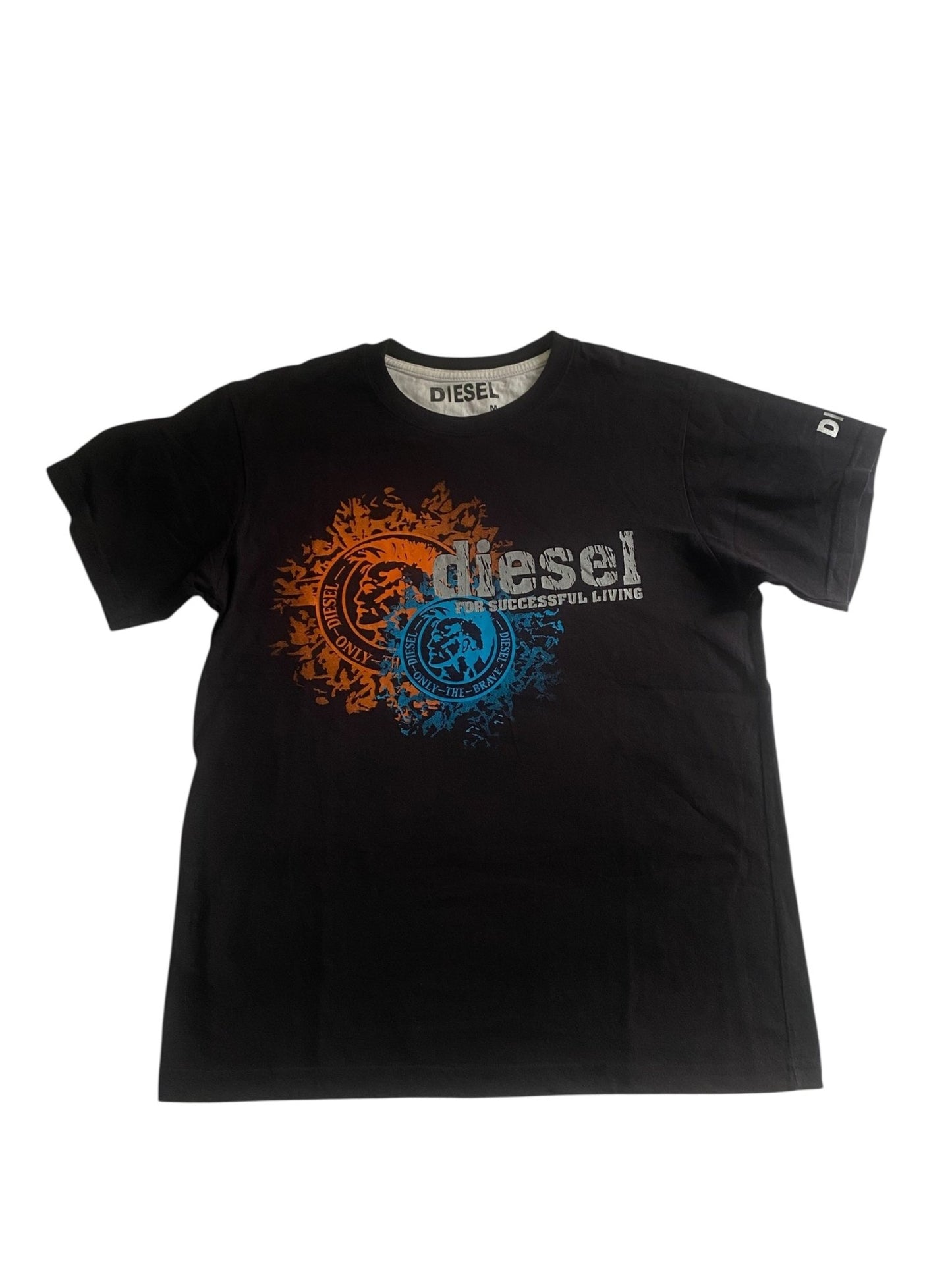 🖤 Y2K Diesel Printed Black Tee - anbracaminte