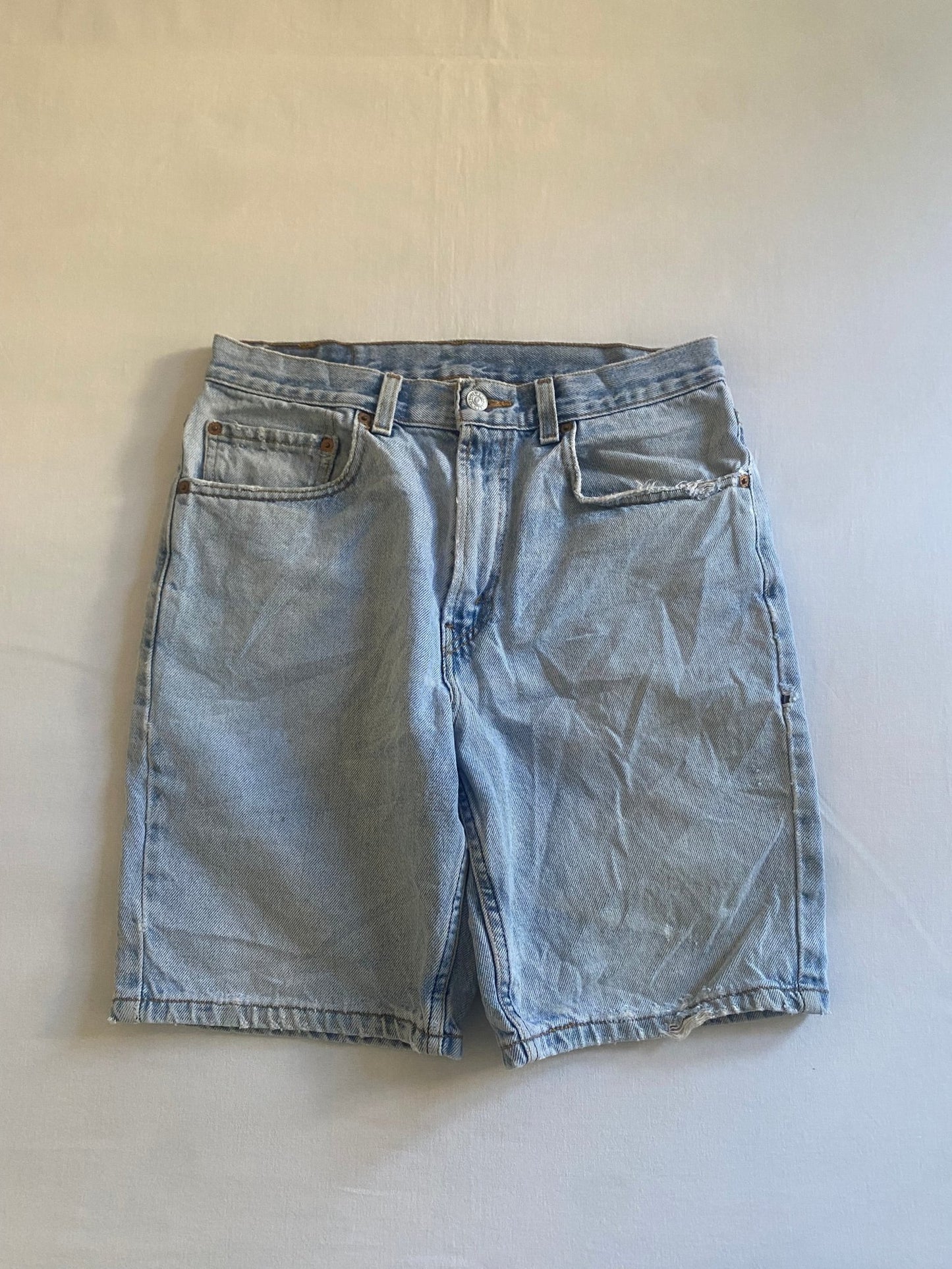 Y2K Distressed Levi's 505 Light Wash Jorts - anbracaminte