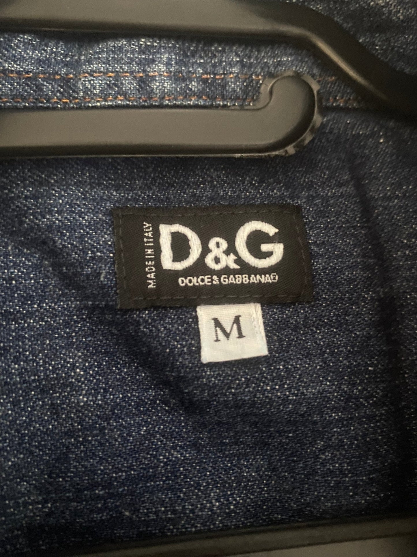 Y2K Dolce & Gabbana Distressed Denim Rave Shirt - anbracaminte