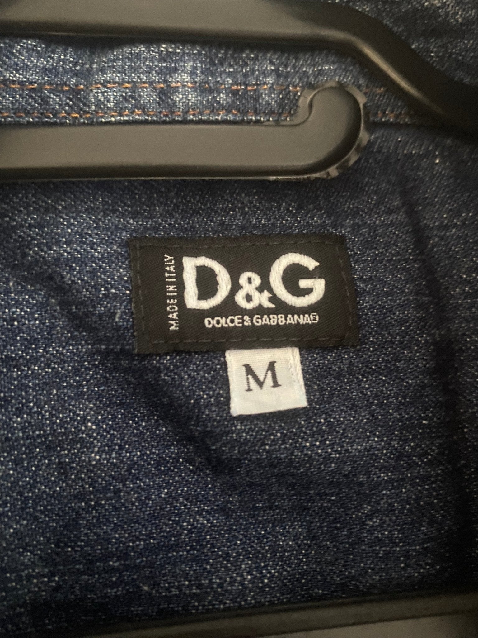 Y2K Dolce & Gabbana Distressed Denim Rave Shirt - anbracaminte
