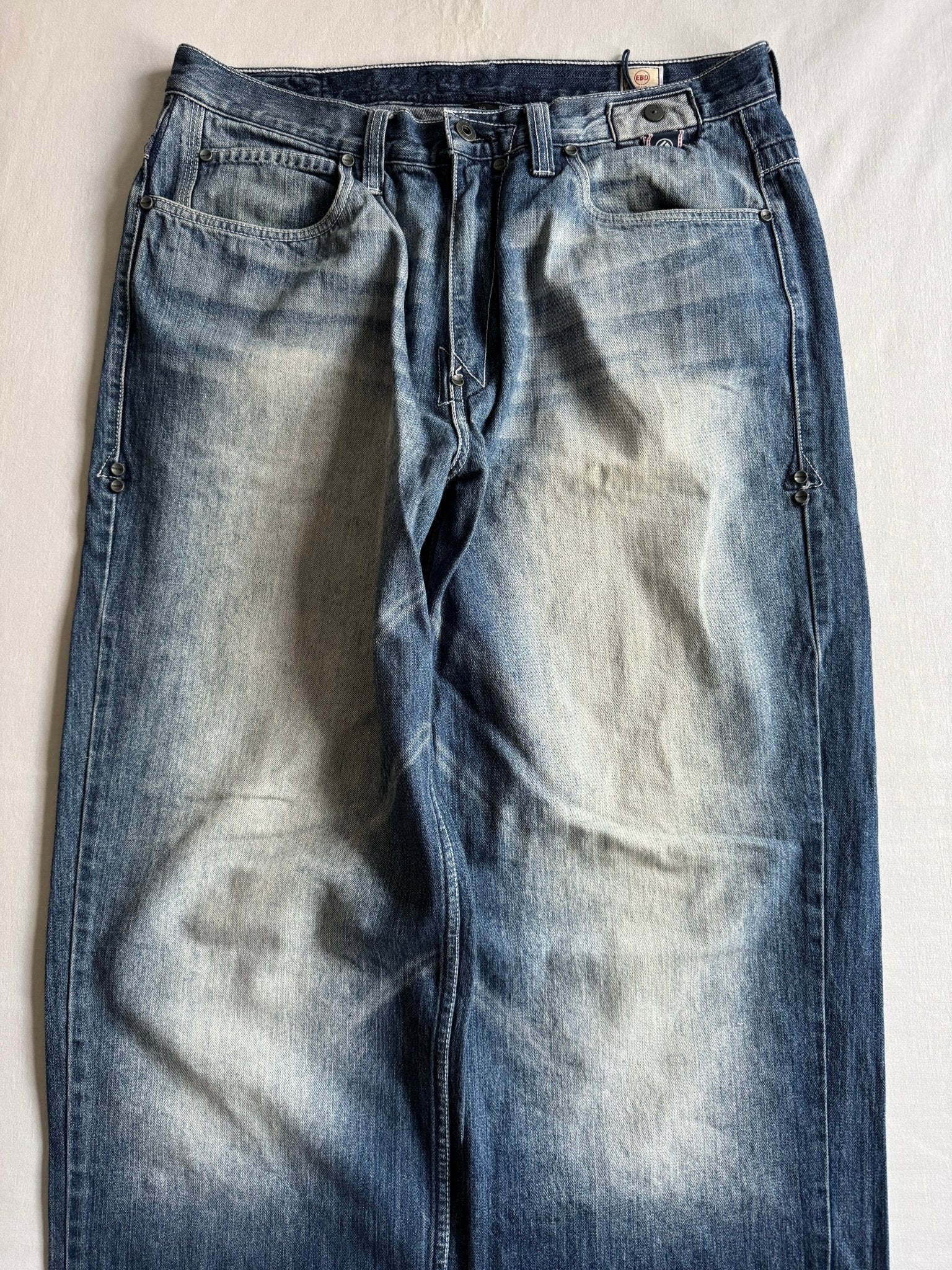 👖 Y2K Enyce Light Wash Baggy Jeans – Embroidered Back Pocket (Size US 34) - anbracaminte