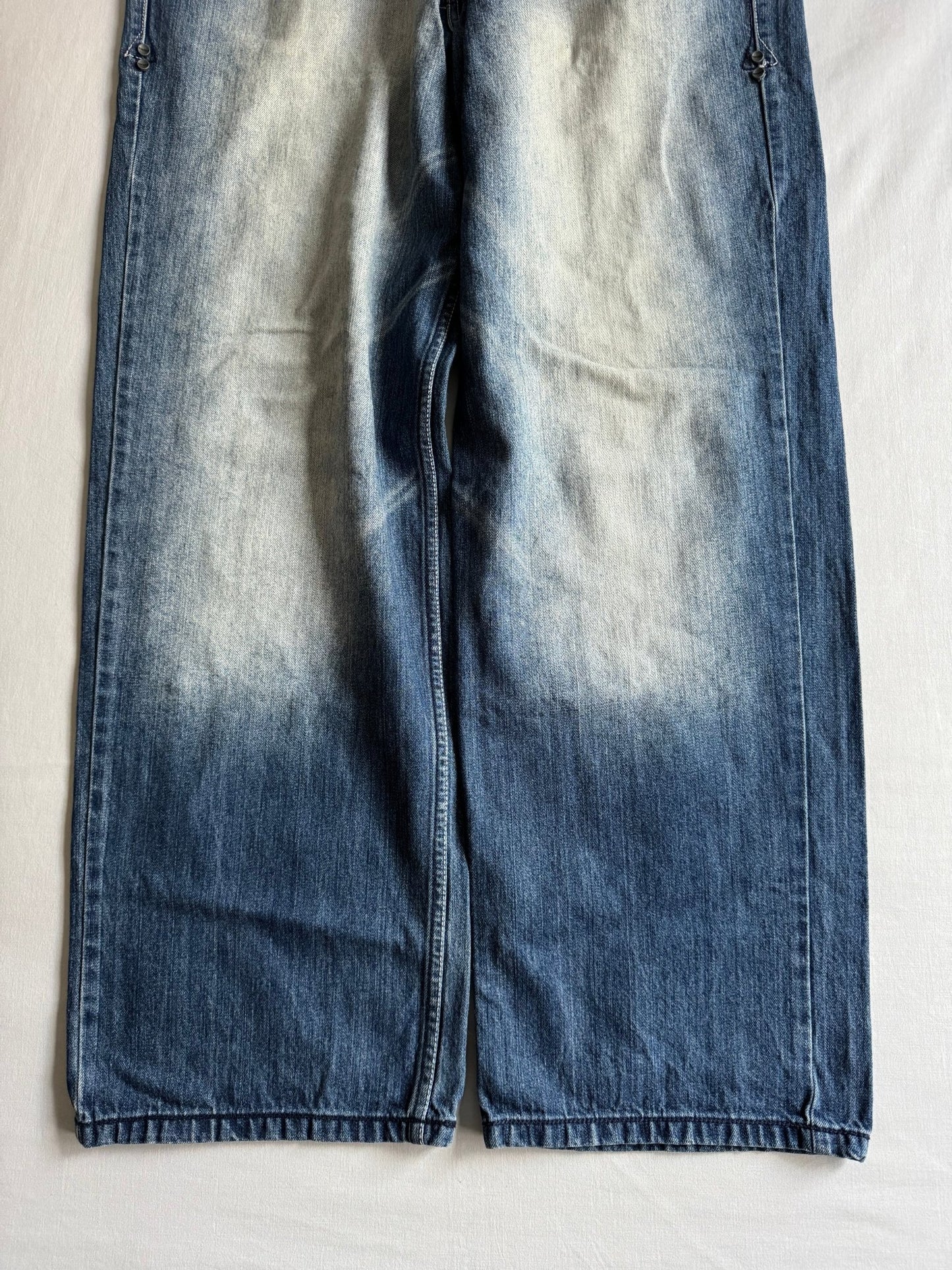 👖 Y2K Enyce Light Wash Baggy Jeans – Embroidered Back Pocket (Size US 34) - anbracaminte