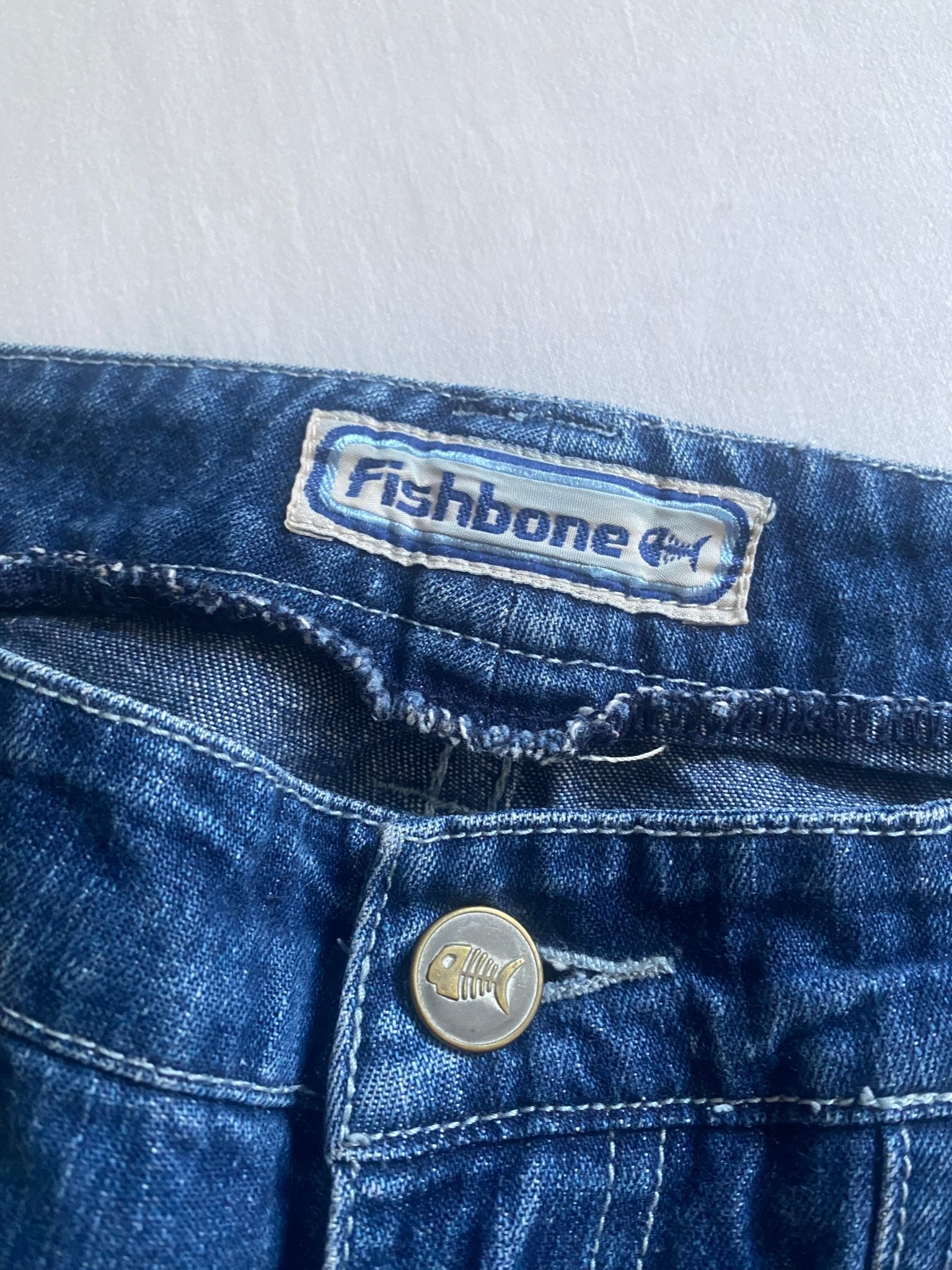 Y2K Fishbone Flared Carpenter Jeans - anbracaminte