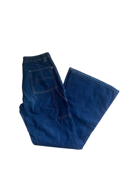 Y2K Fishbone Flared Carpenter Jeans - anbracaminte