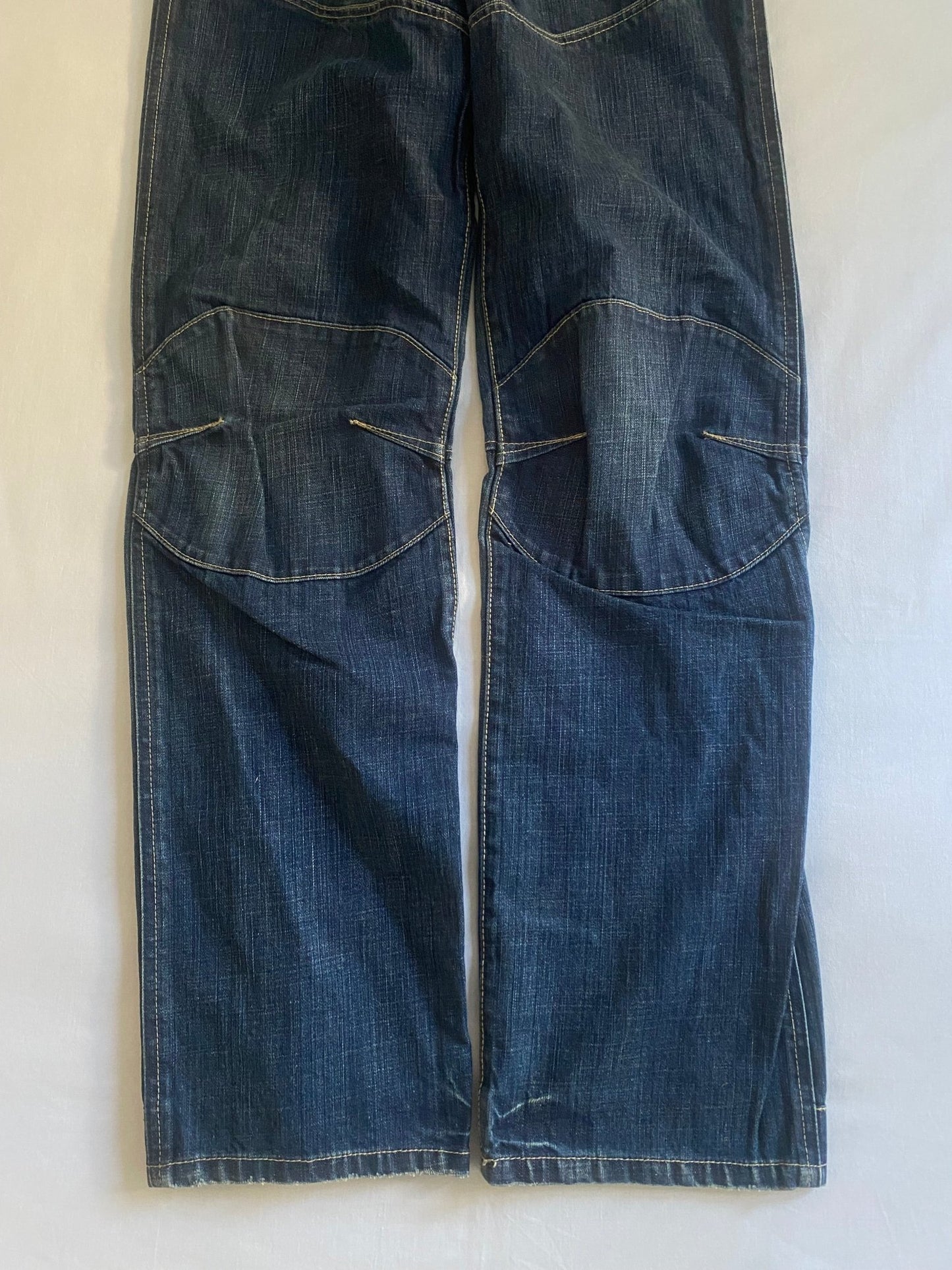 Y2K G Star Raw Elwood Buckle Back Jeans - anbracaminte