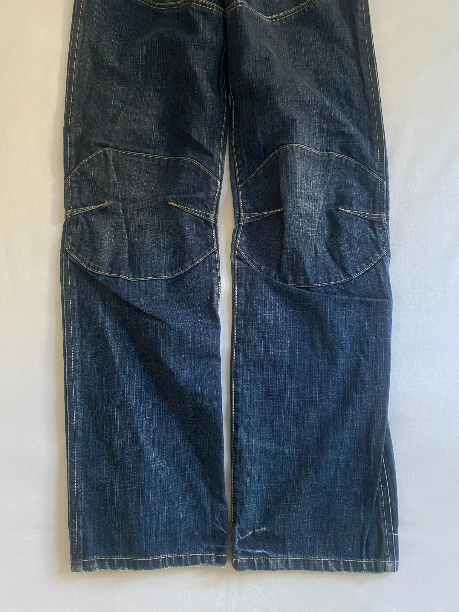 Y2K G Star Raw Elwood Buckle Back Jeans - anbracaminte