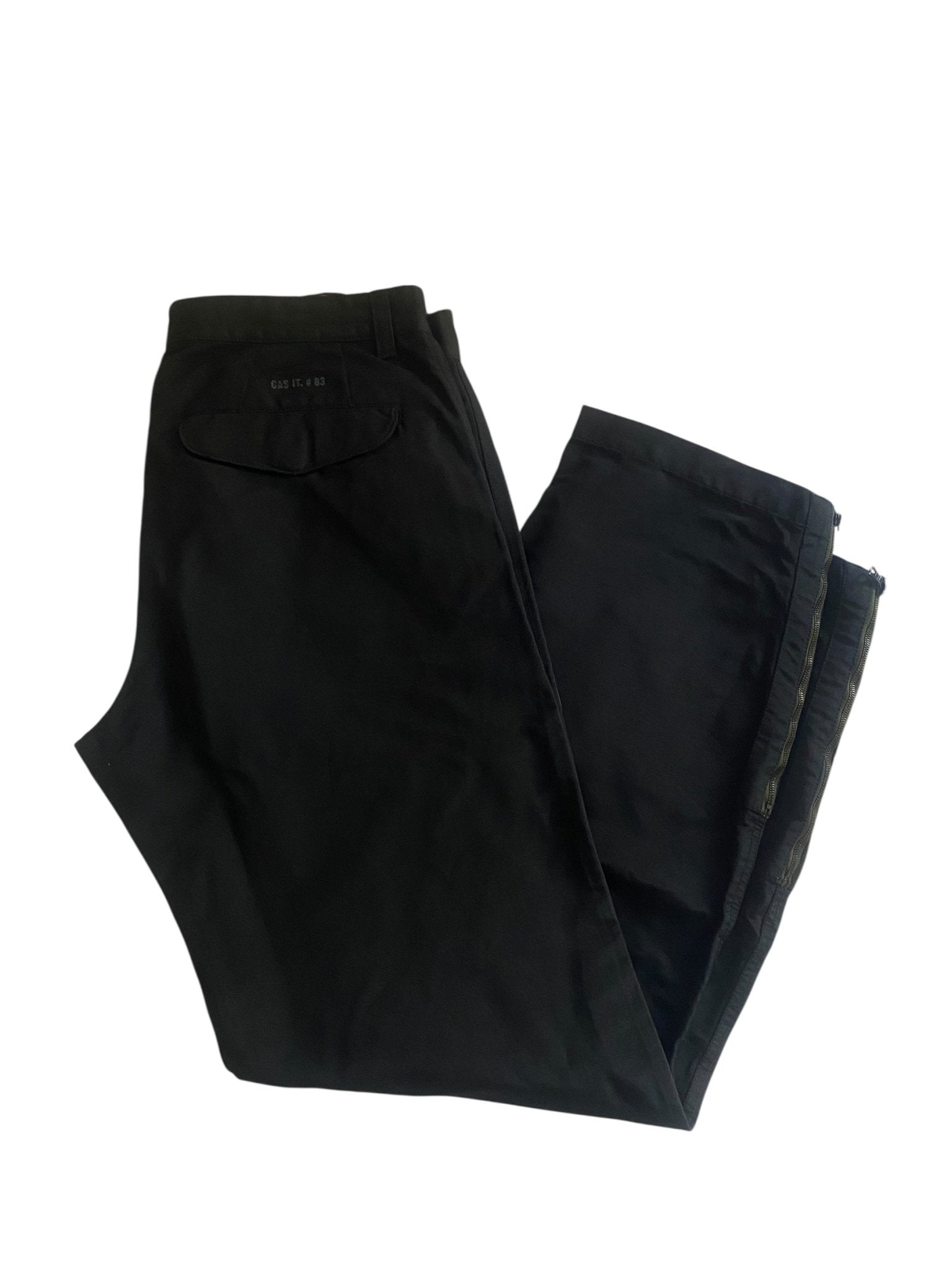 👖 Y2K GAS Jeans – Black Baggy Trousers - anbracaminte