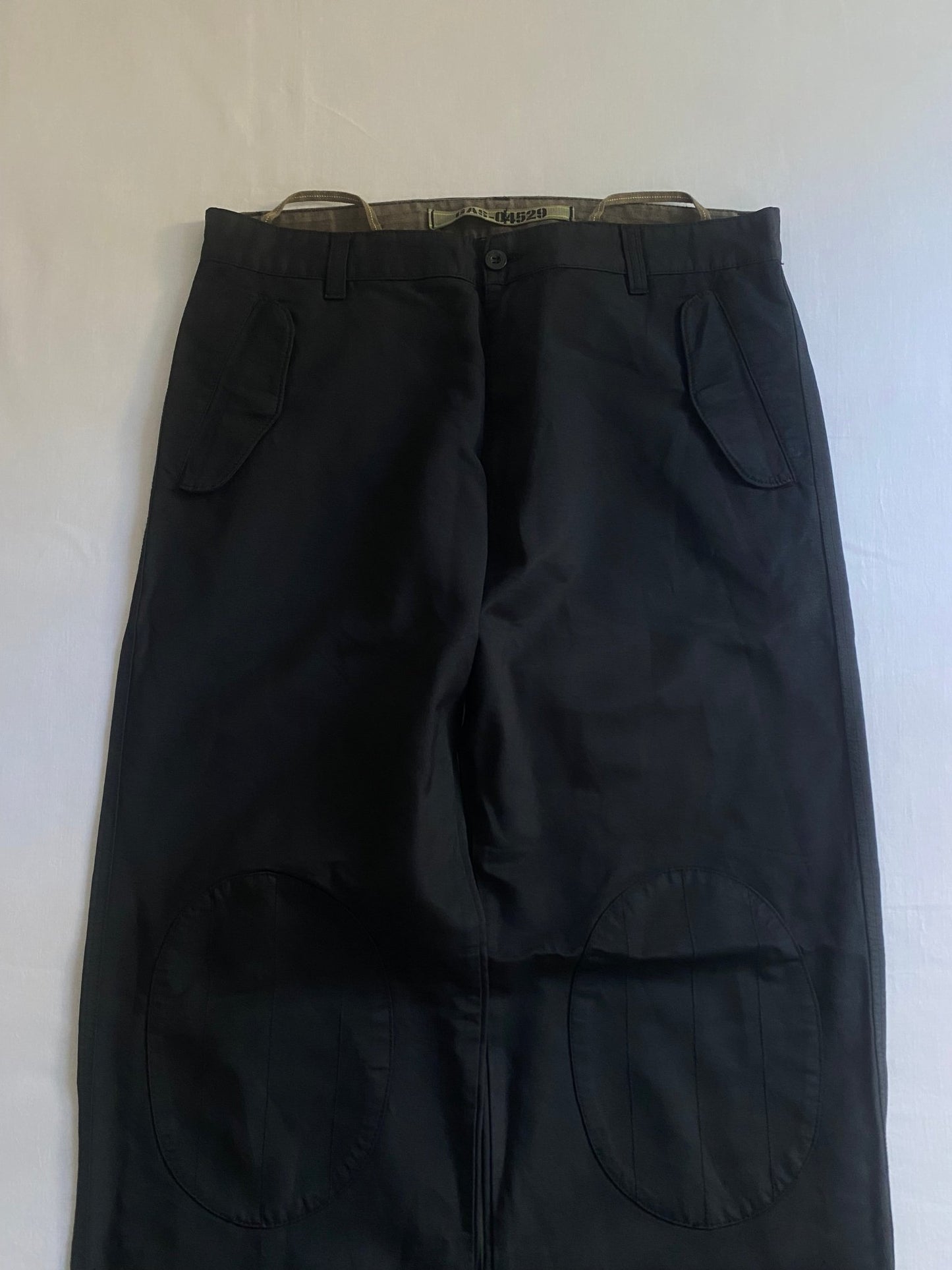 👖 Y2K GAS Jeans – Black Baggy Trousers - anbracaminte