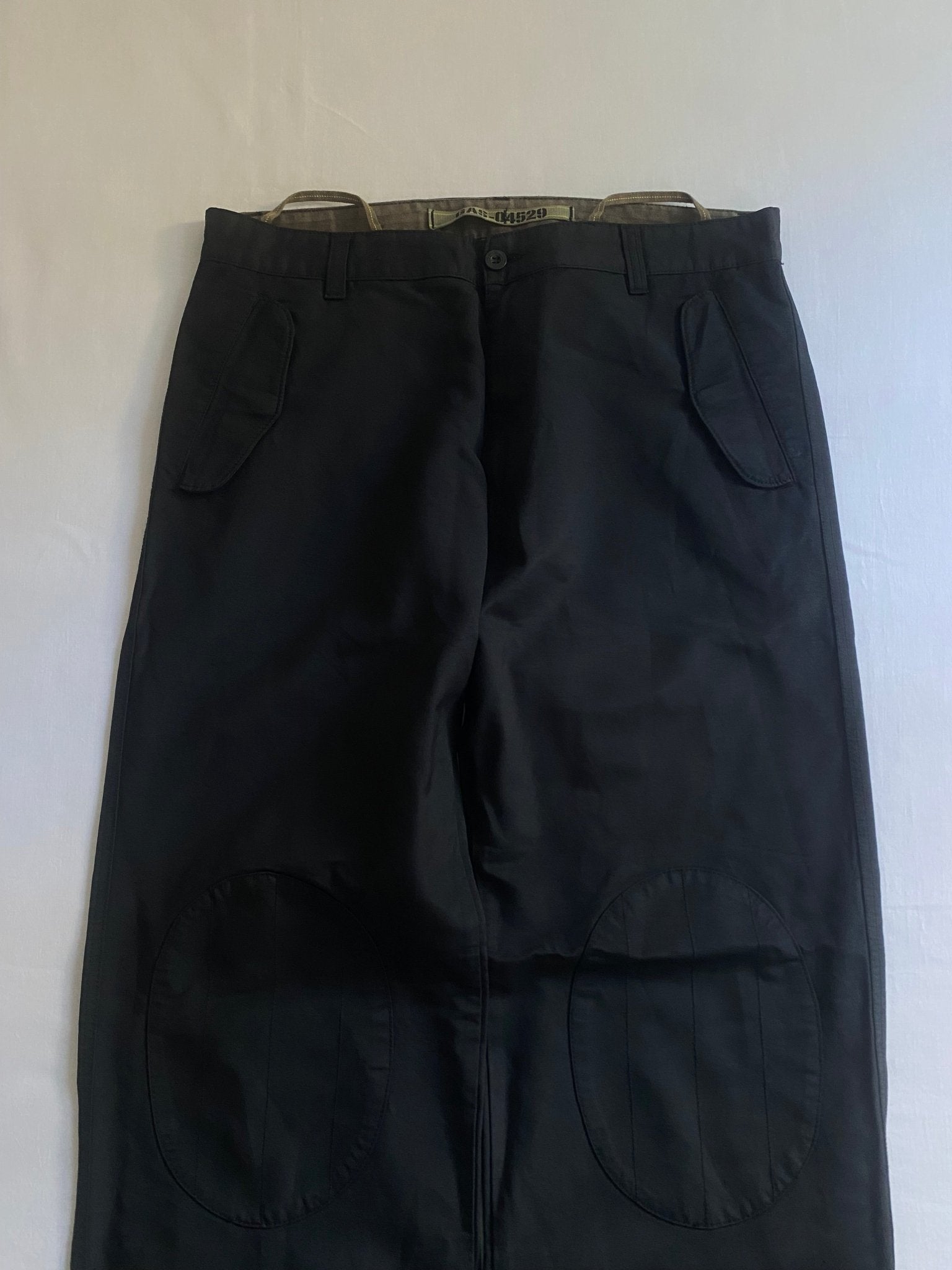 👖 Y2K GAS Jeans – Black Baggy Trousers - anbracaminte
