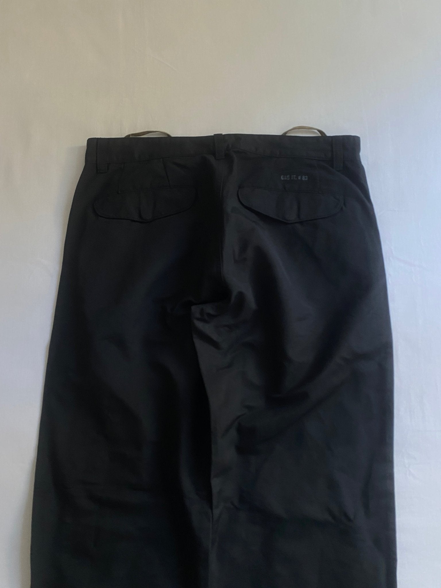 👖 Y2K GAS Jeans – Black Baggy Trousers - anbracaminte