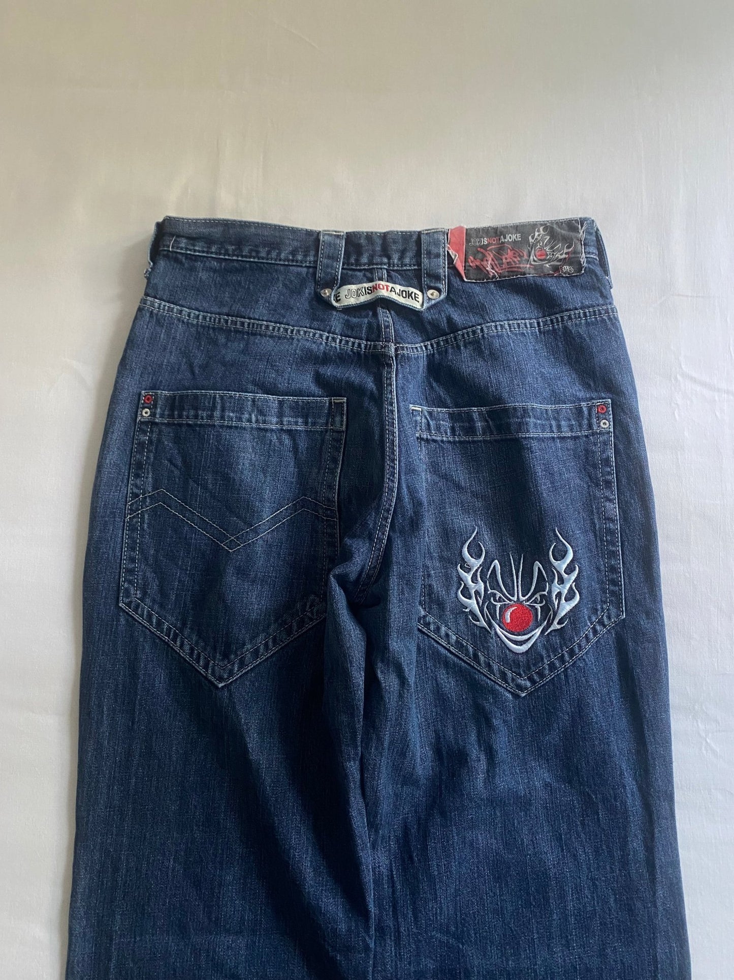 👖 Y2K “JOK Is Not a Joke” by Energie Baggy Jeans - anbracaminte