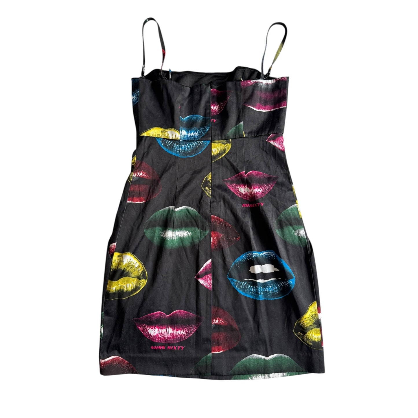 👄 Y2K Miss Sixty Rochie din Satin Printed – Mărime M - anbracaminte