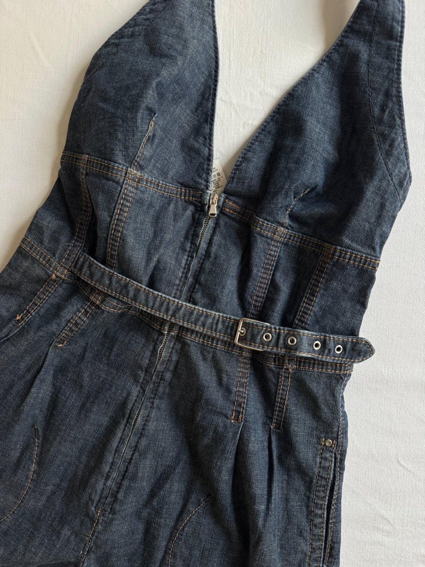 👖 Y2K Miss Sixty Salopetă Din Denim – Mărime M - anbracaminte