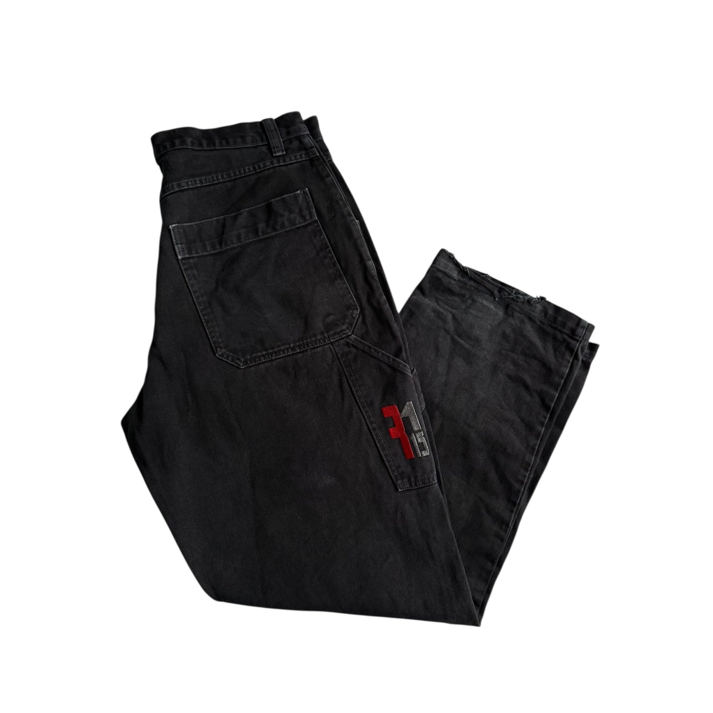 🔨 Y2K Paco Black Carpenter Baggy Jeans – Mărime US 36 / EU 50 - anbracaminte