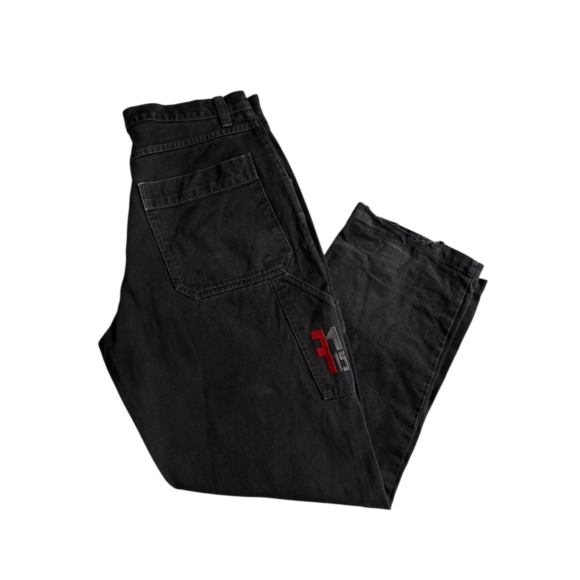 🔨 Y2K Paco Black Carpenter Baggy Jeans – Mărime US 36 / EU 50 - anbracaminte