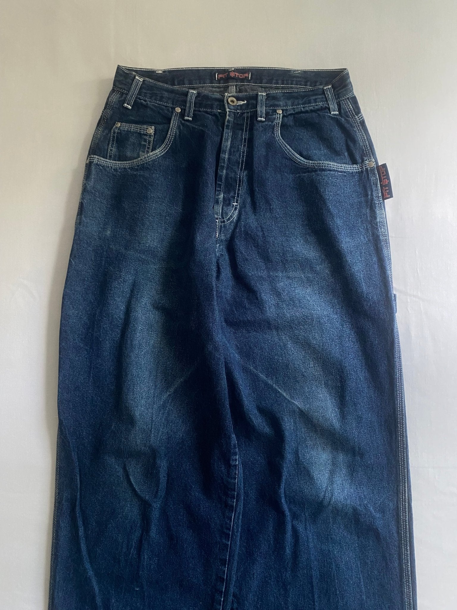 👖 Y2K Pit Stop Brand Baggy Carpenter Jeans - anbracaminte