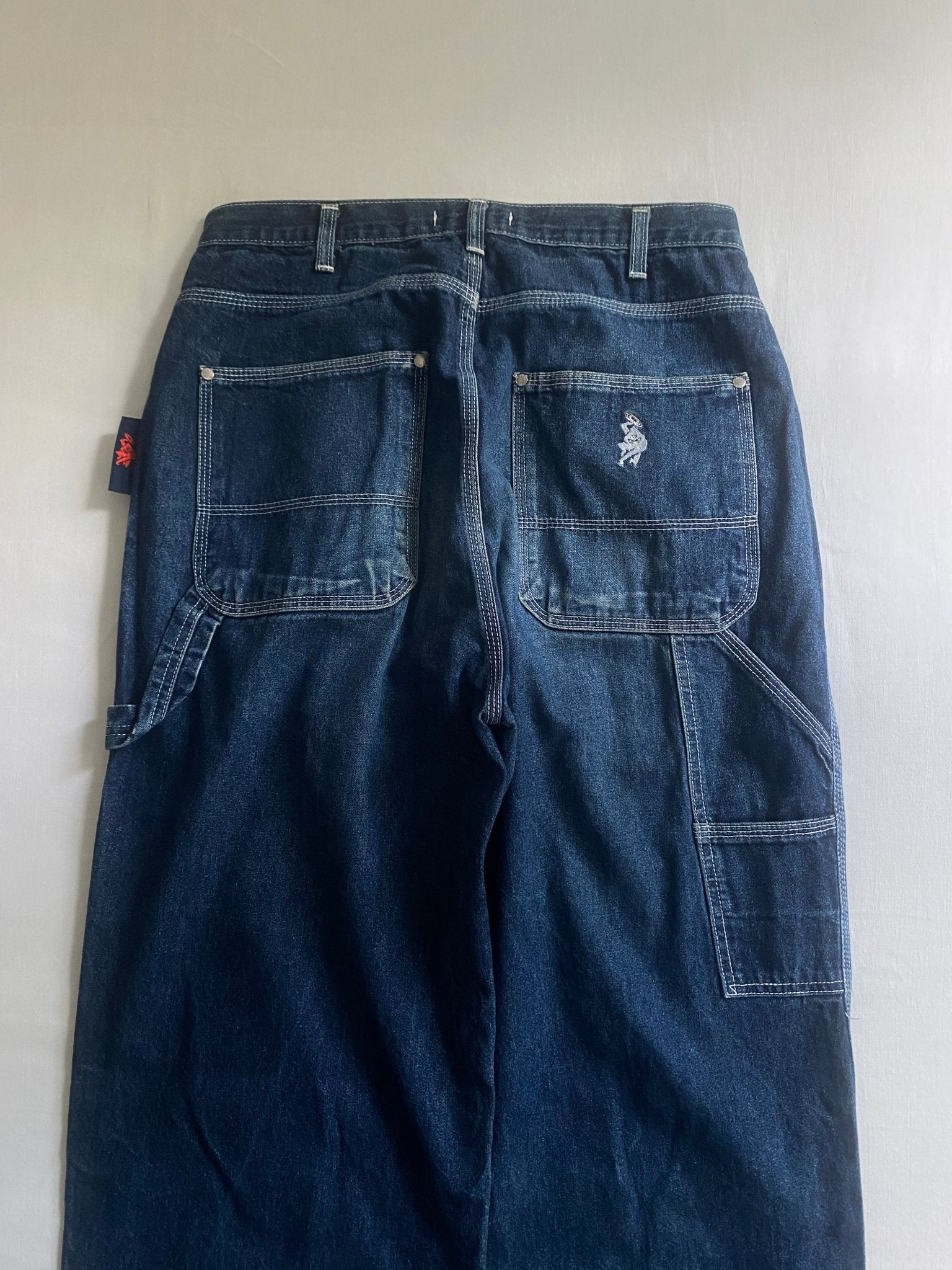 👖 Y2K Pit Stop Brand Baggy Carpenter Jeans - anbracaminte