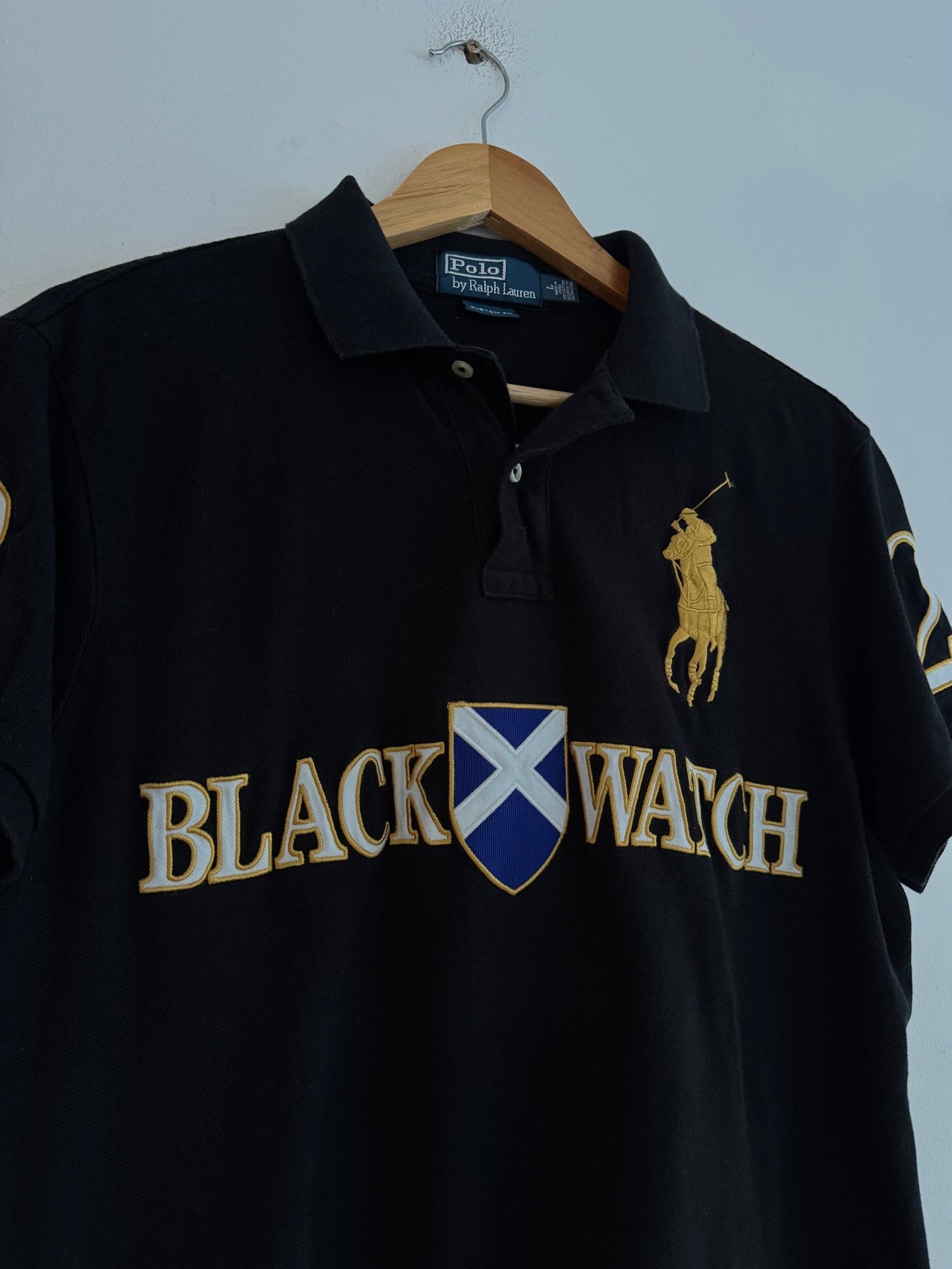 🐴 Y2K Polo by Ralph Lauren Shirt / Blackwatch Big Pony (Mărime L) - anbracaminte