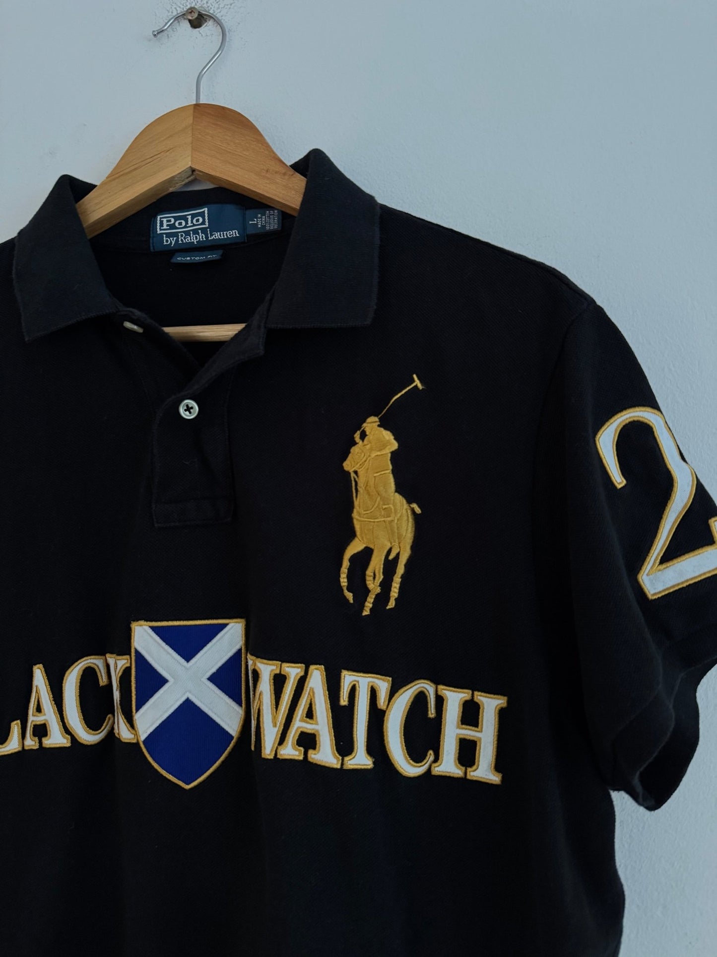 🐴 Y2K Polo by Ralph Lauren Shirt / Blackwatch Big Pony (Mărime L) - anbracaminte