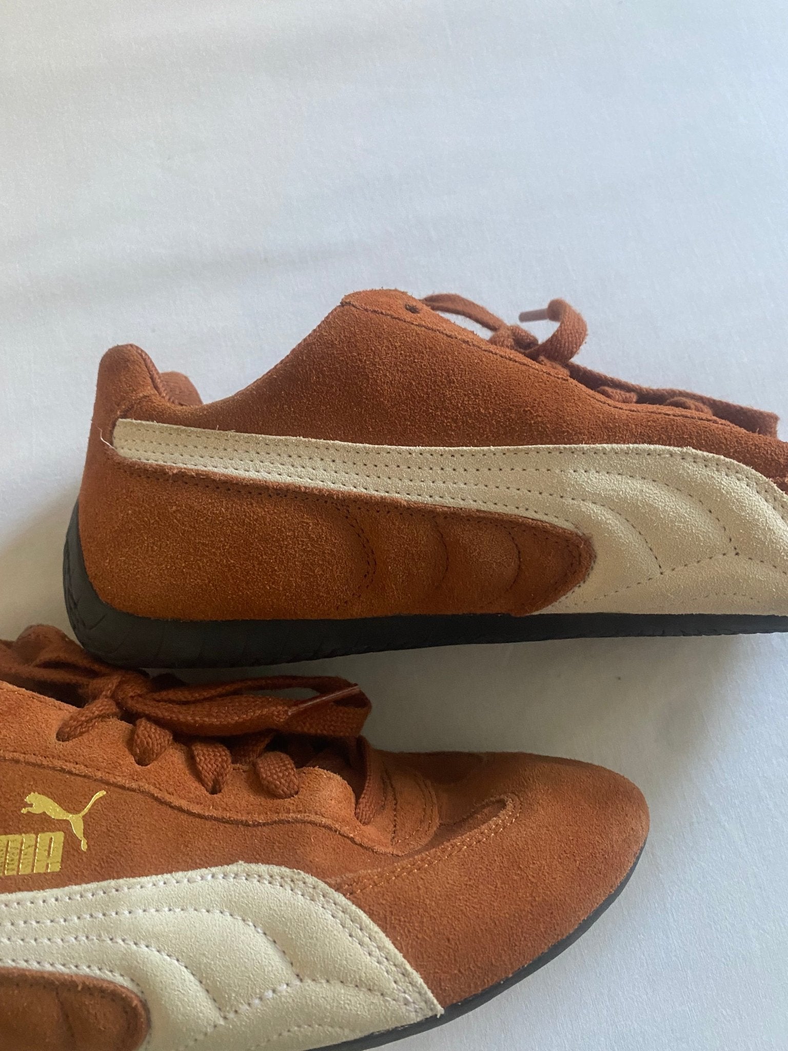 Y2K Puma x Sparco Burnt Orange Suede Sneakers - anbracaminte