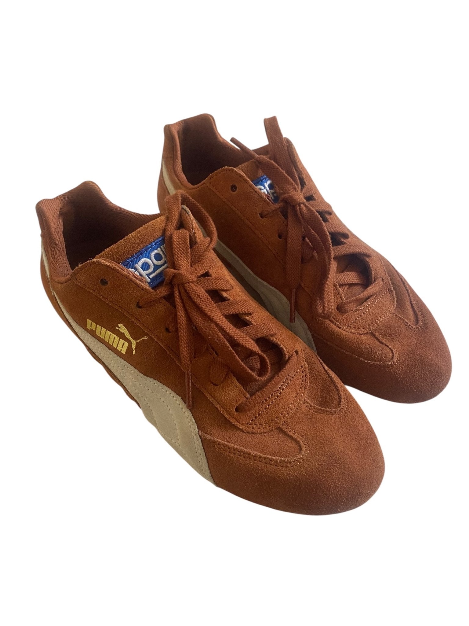 Y2K Puma x Sparco Burnt Orange Suede Sneakers - anbracaminte