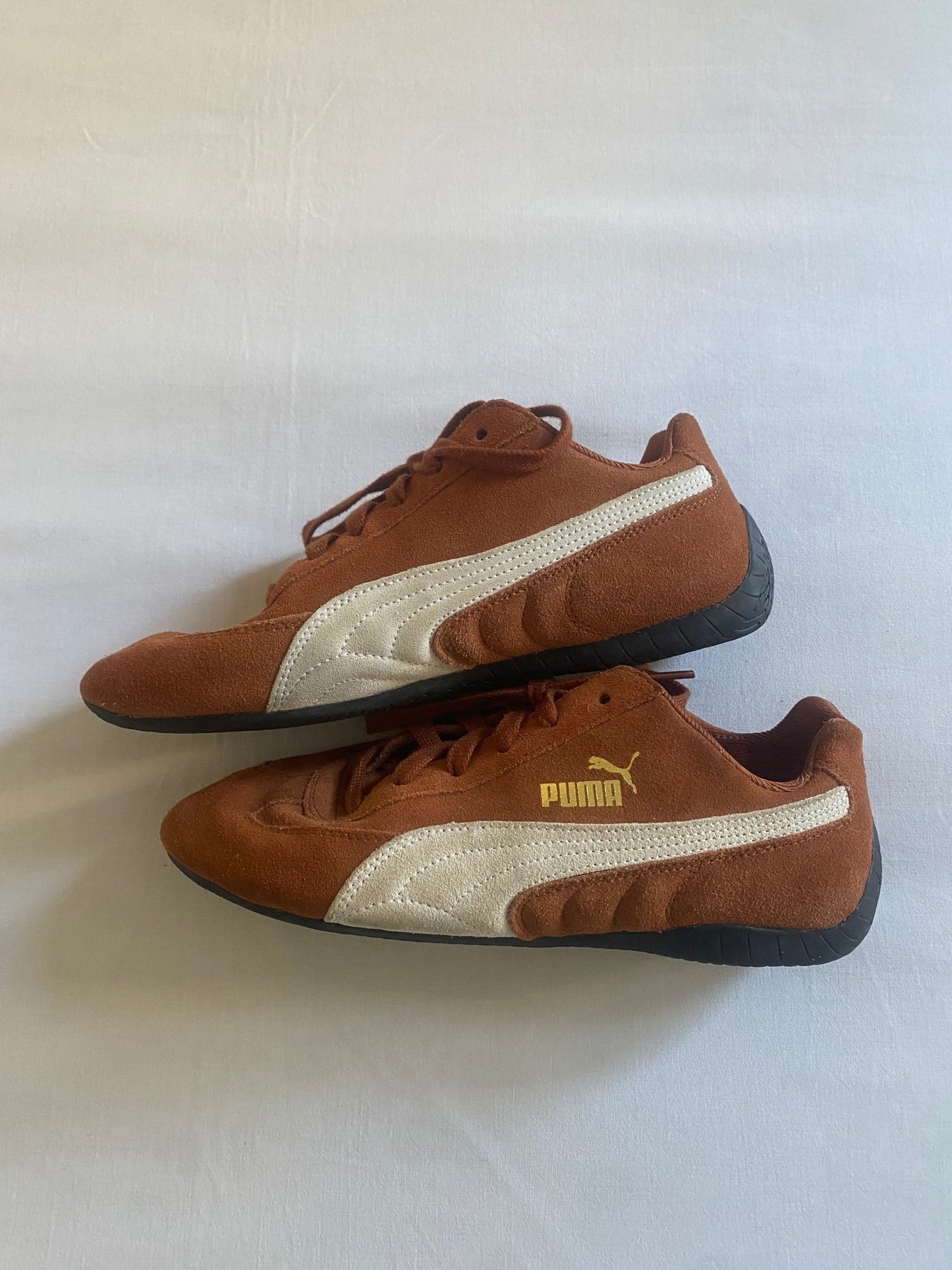 Y2K Puma x Sparco Burnt Orange Suede Sneakers - anbracaminte