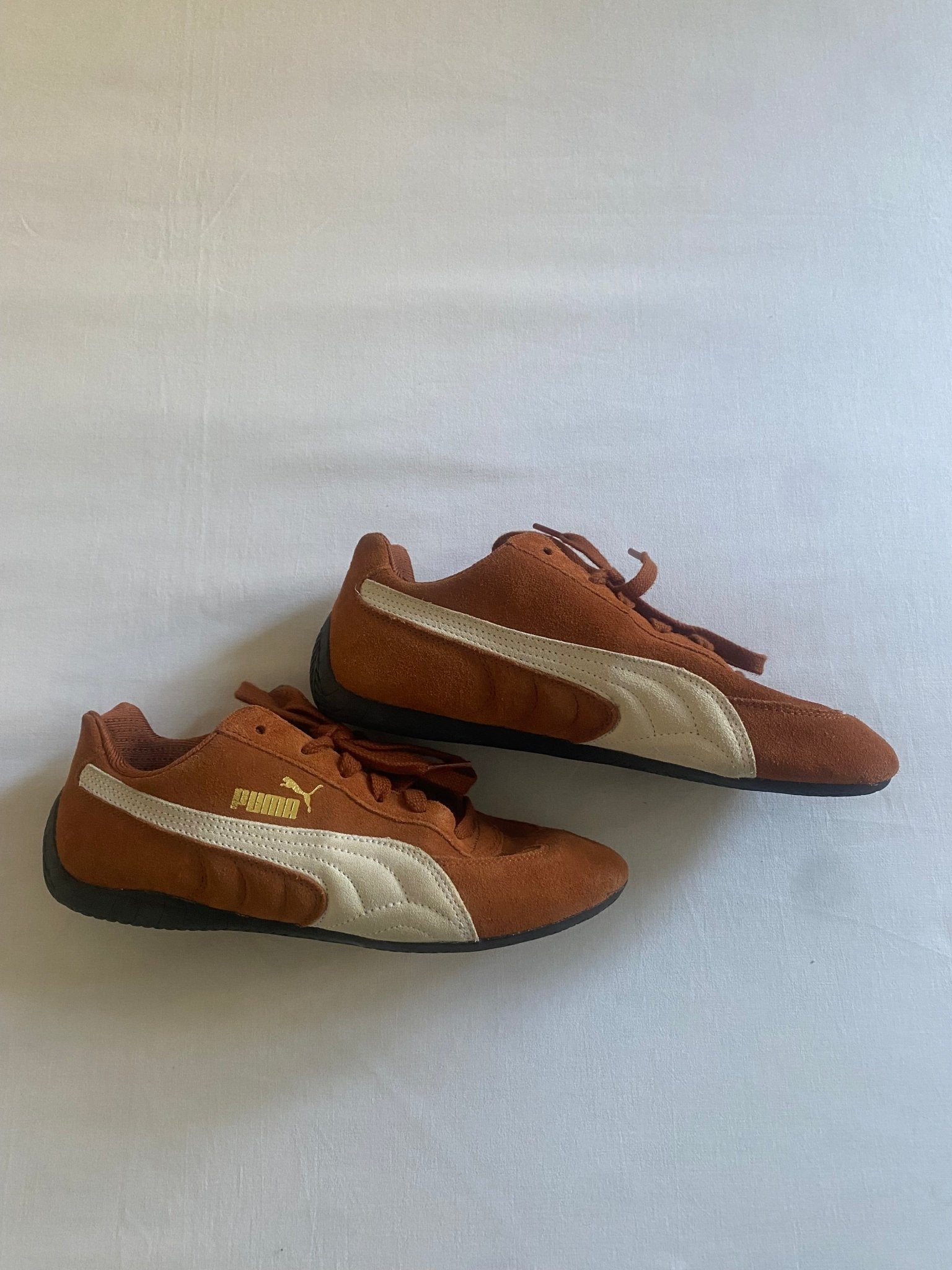 Y2K Puma x Sparco Burnt Orange Suede Sneakers - anbracaminte