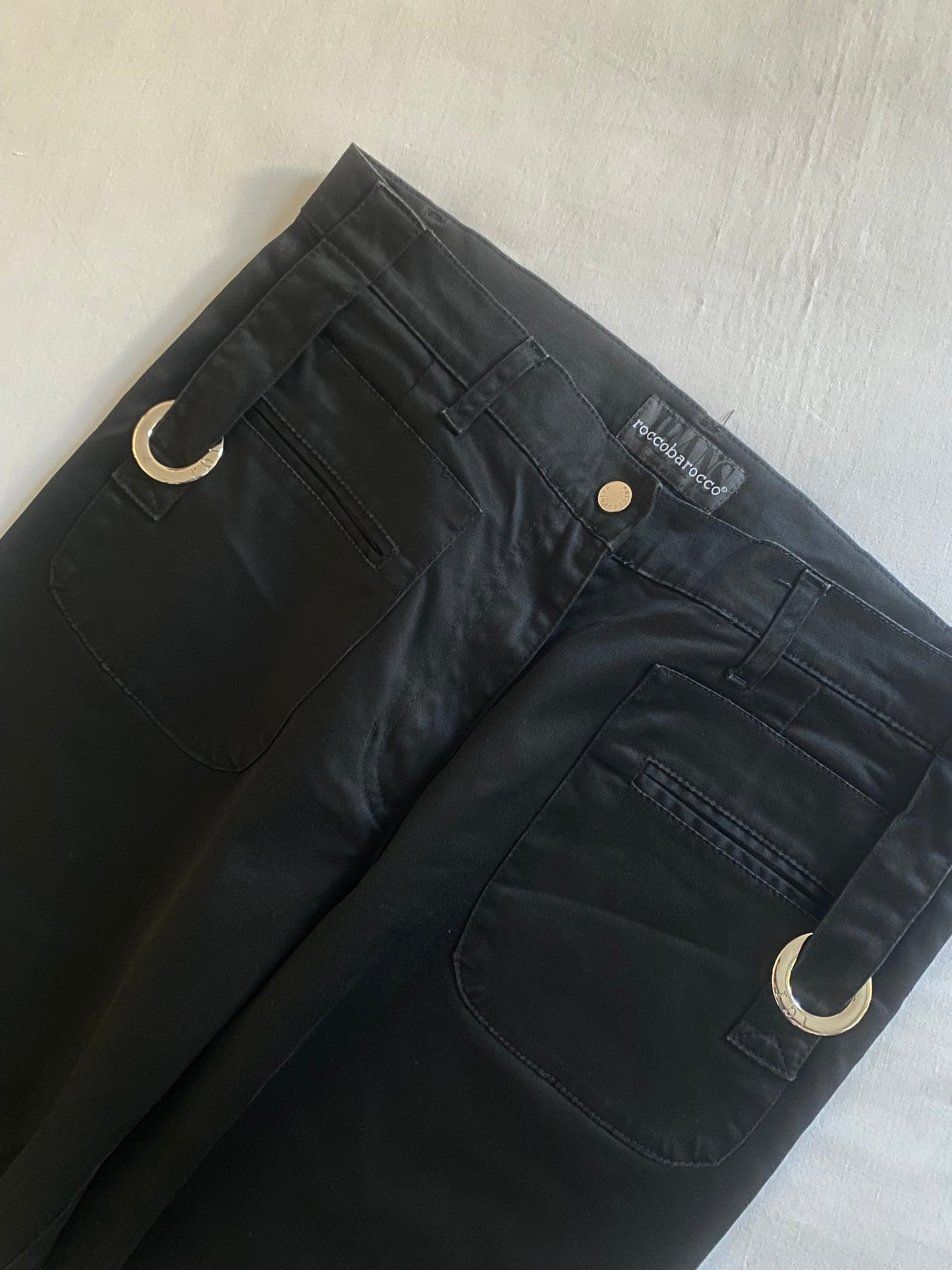 Y2K Rocco Barocco Black Trousers - anbracaminte