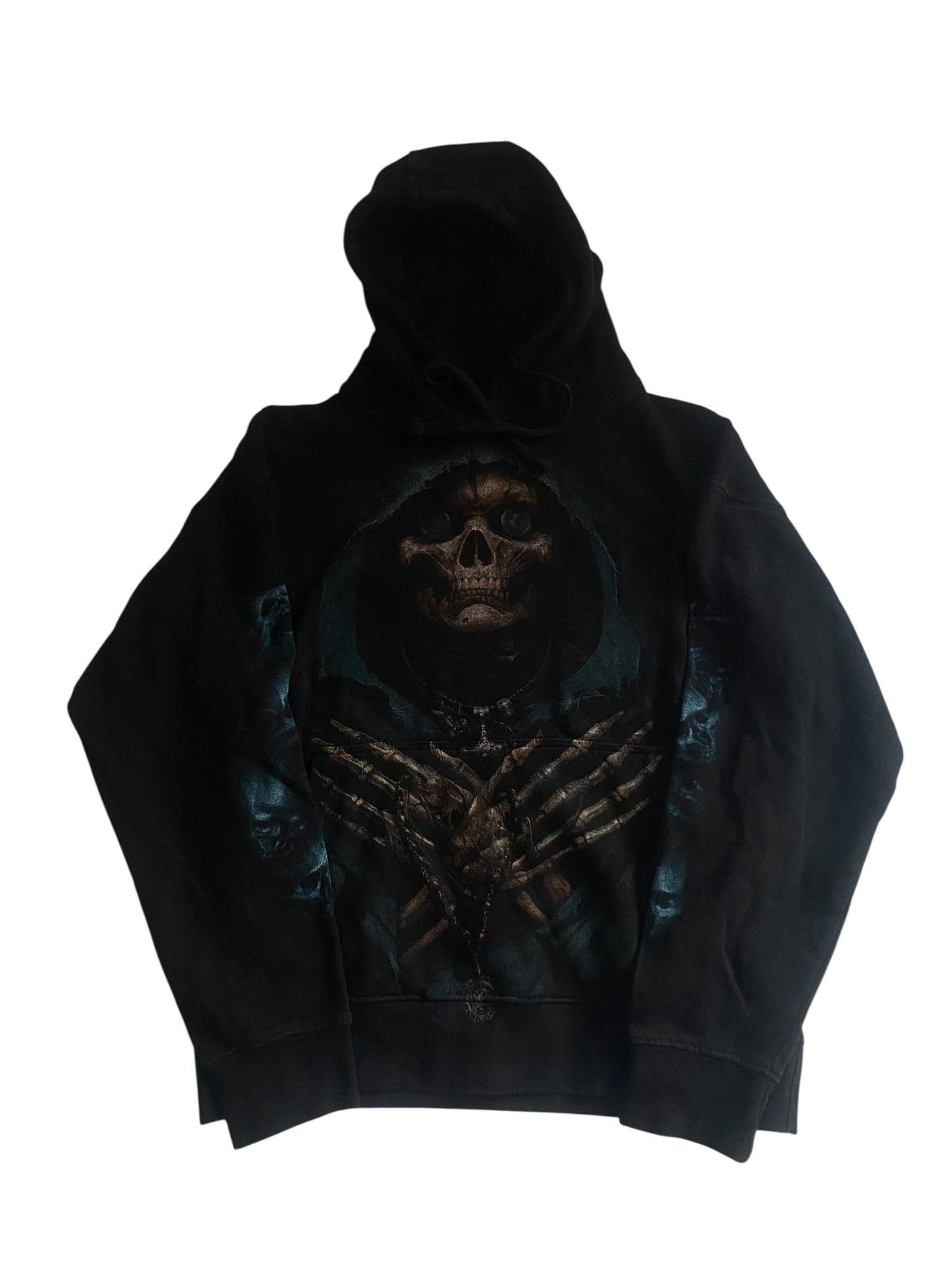 Y2K Skull Printed Hoodie - anbracaminte