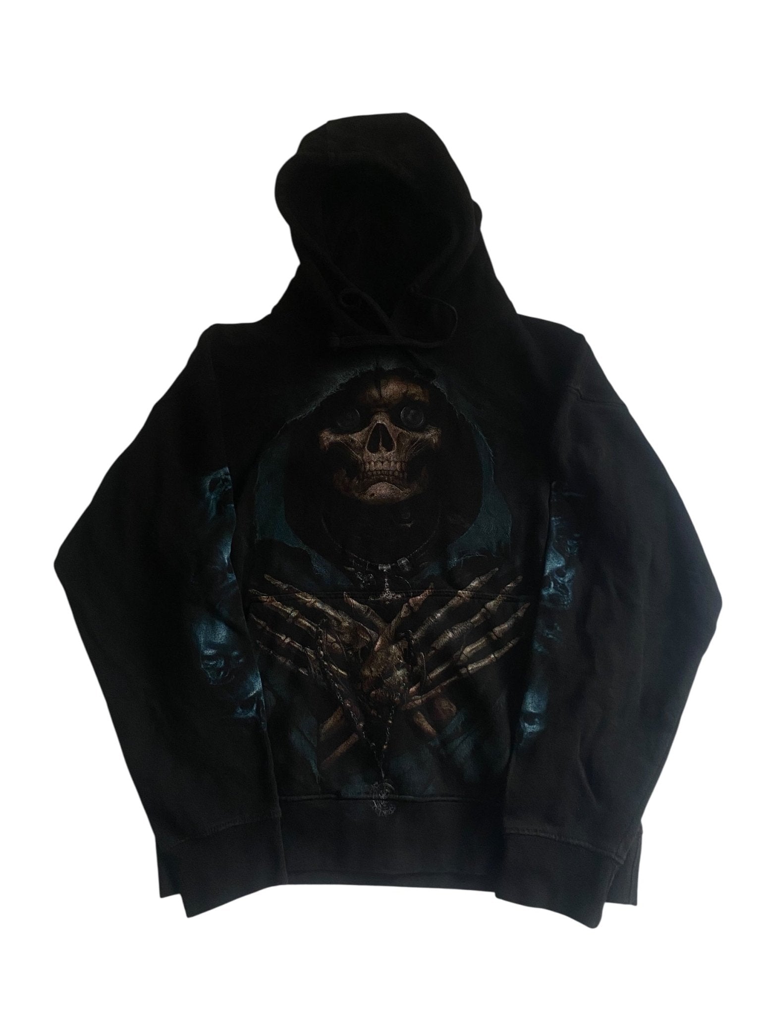 Y2K Skull Printed Hoodie - anbracaminte