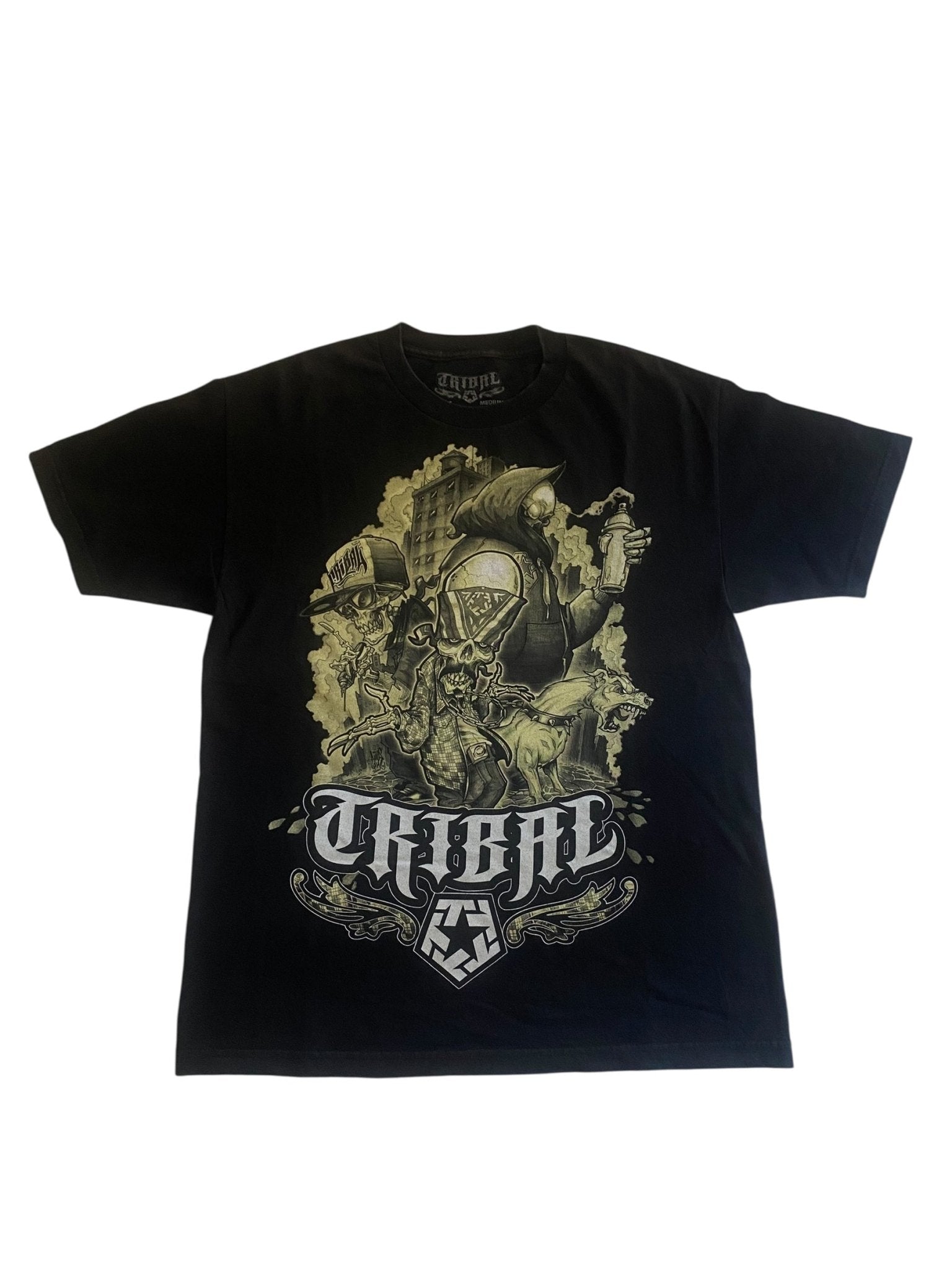 Y2K Tribal Gear Printed Tee - anbracaminte
