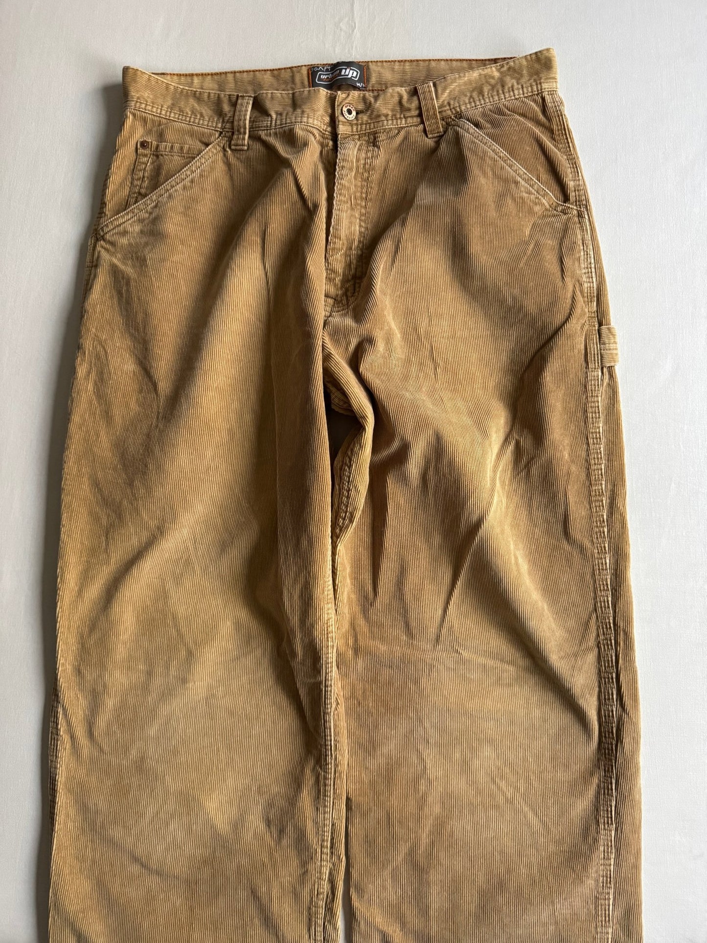 🔨 Y2K Urban Pipeline Pantaloni Baggy / Corduroy Brown (W36 x L32) - anbracaminte