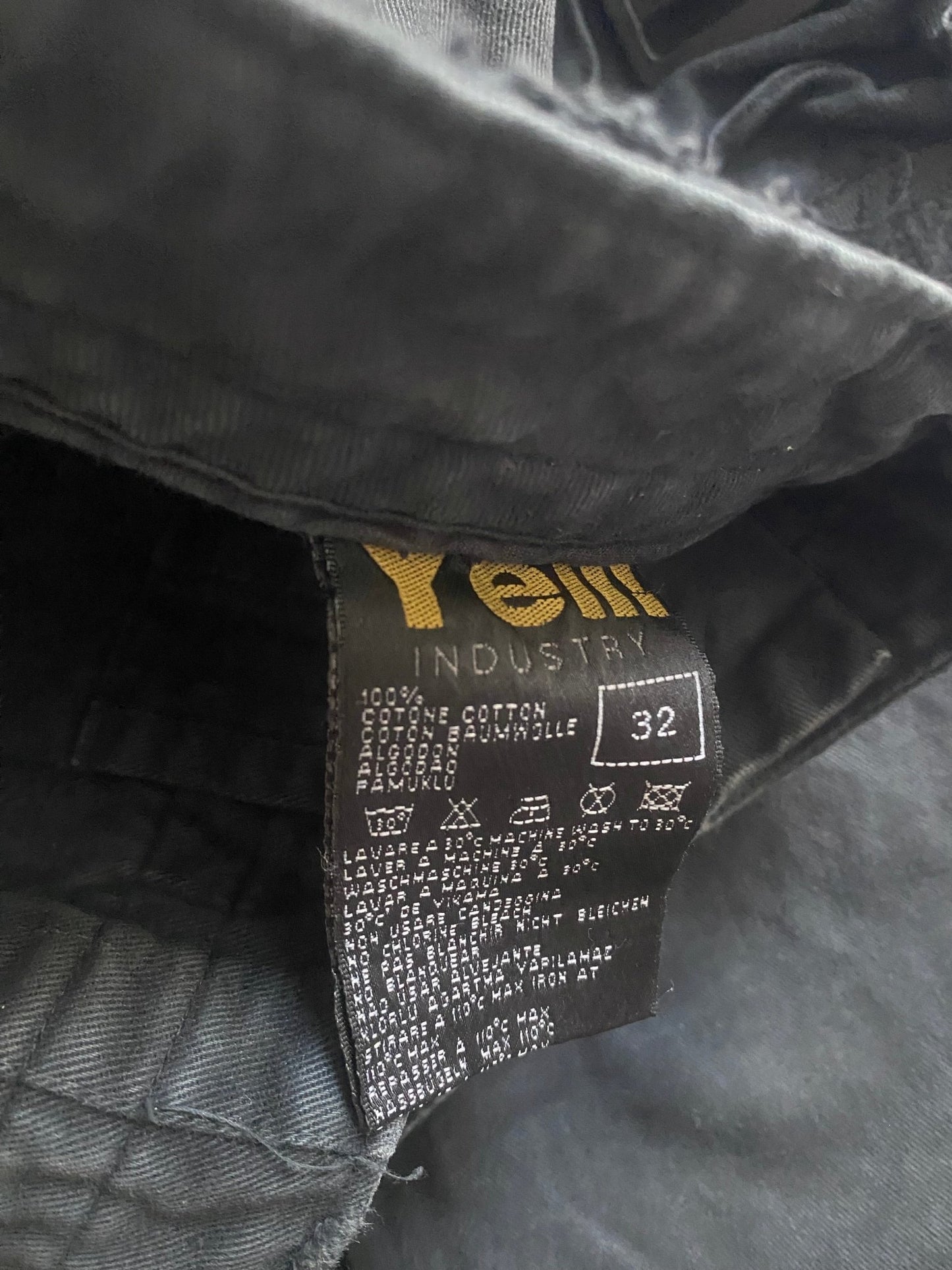 🔩 Y2K Utility Washed Black Cargo Pants – Heavy Cotton - anbracaminte